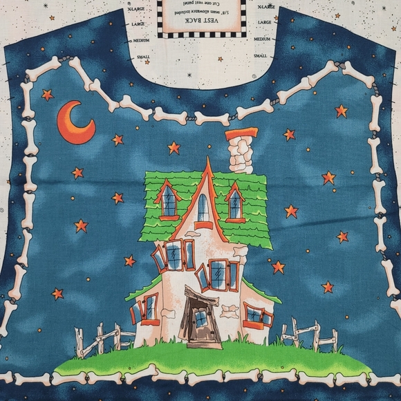 Cut & Sew Vest Fabric Panel ENTER IF YOU DARE - Picture 3 of 16